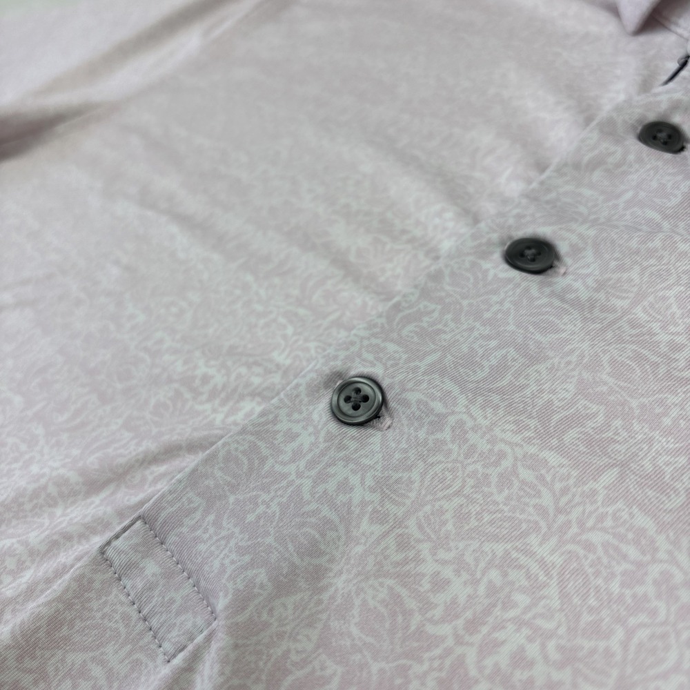 GREYSON Mens Performance‎ Polo Shirt XL Pink AOP Lightweight Golf No Logos EUC - Picture 12 of 15